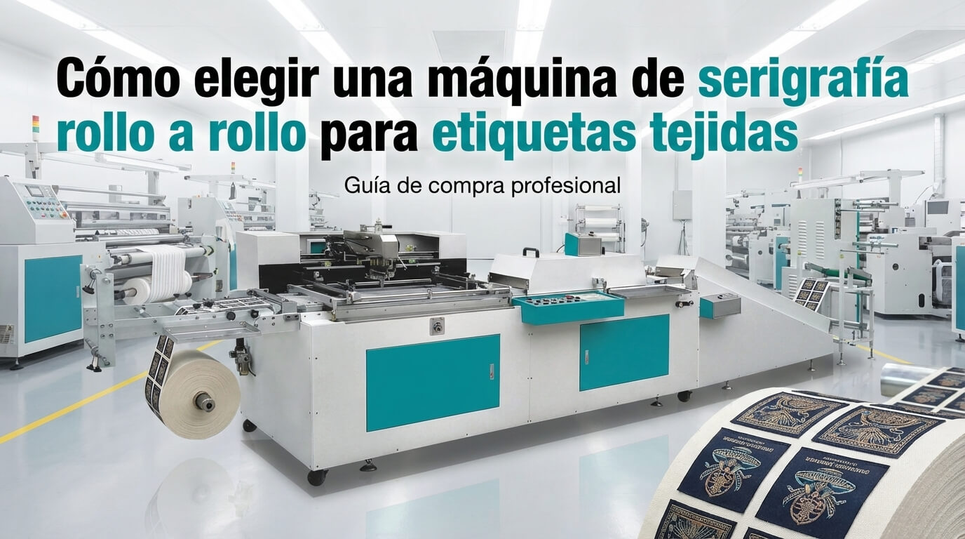 Cómo elegir una máquina de serigrafía rollo a rollo para etiquetas tejidas